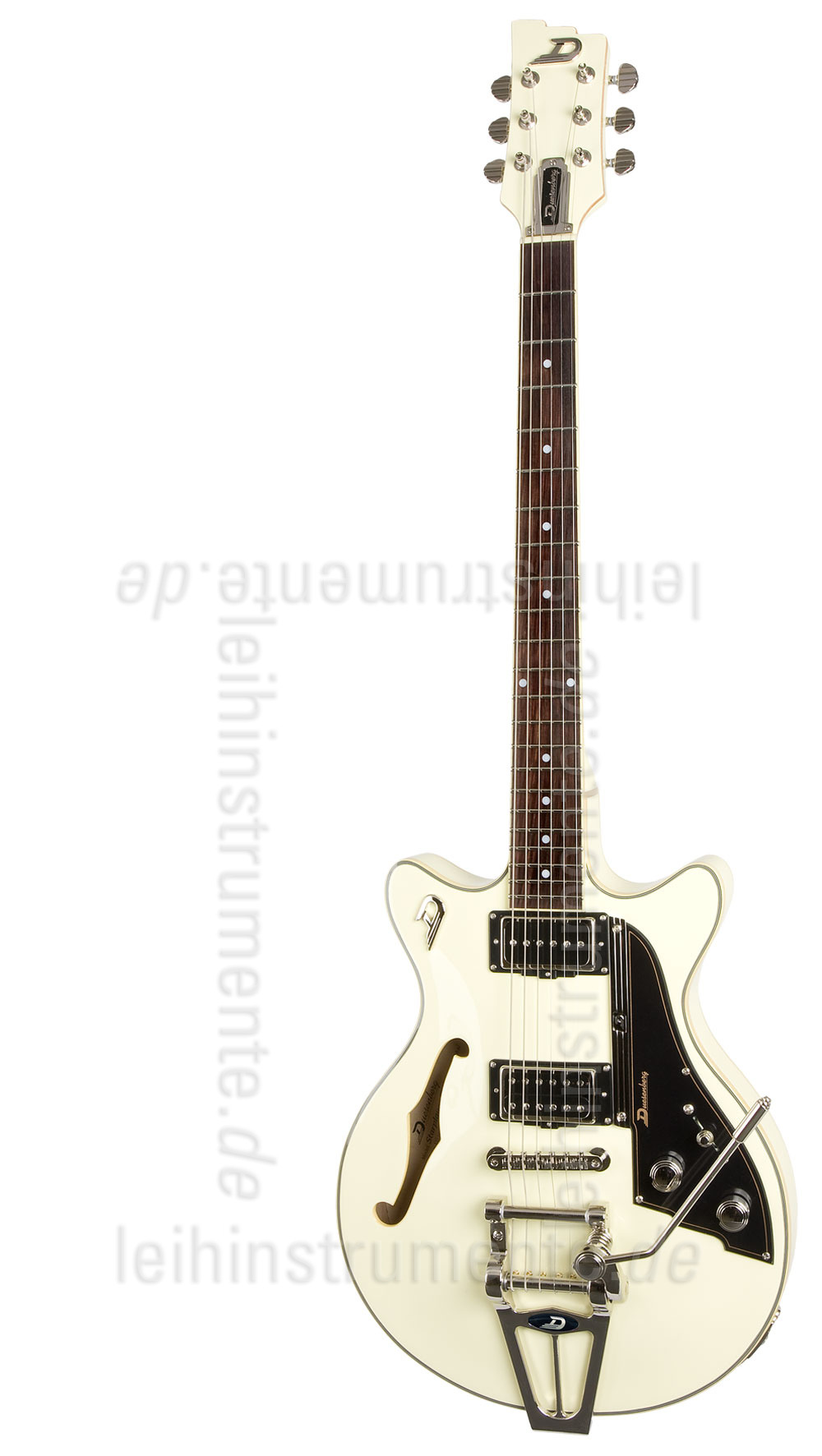 zur Artikelbeschreibung / Preis E-Gitarre DUESENBERG STARPLAYER TV FULLERTON - Vintage White All Over + Custom Line Case