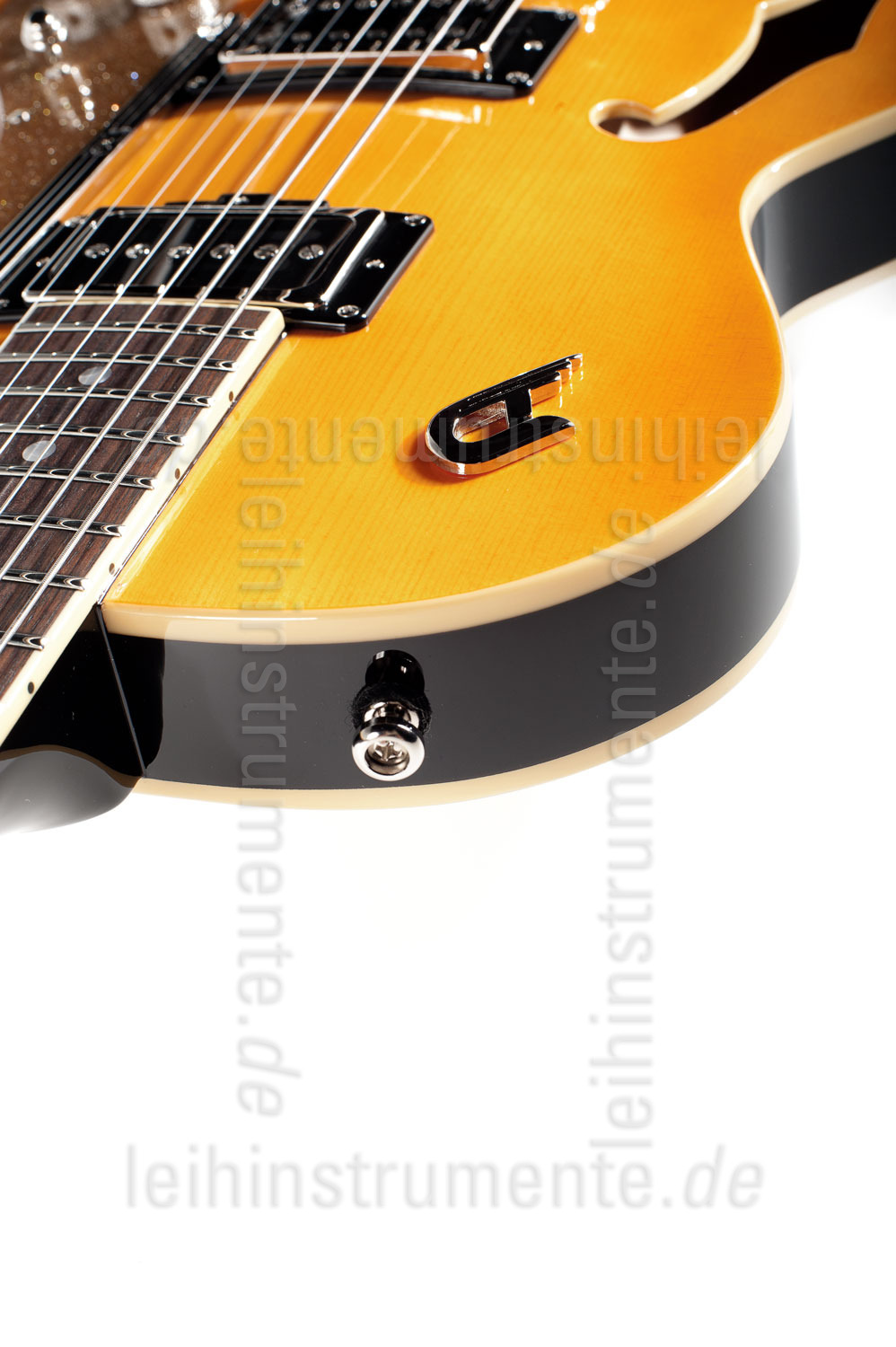 zur Artikelbeschreibung / Preis E-Gitarre DUESENBERG STARPLAYER TV - Trans-Orange + Custom Line Case