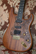 E-Gitarre BERSTECHER Deluxe Vintage (Hot B) - Amber / Floral Nature + Koffer - made in Germany