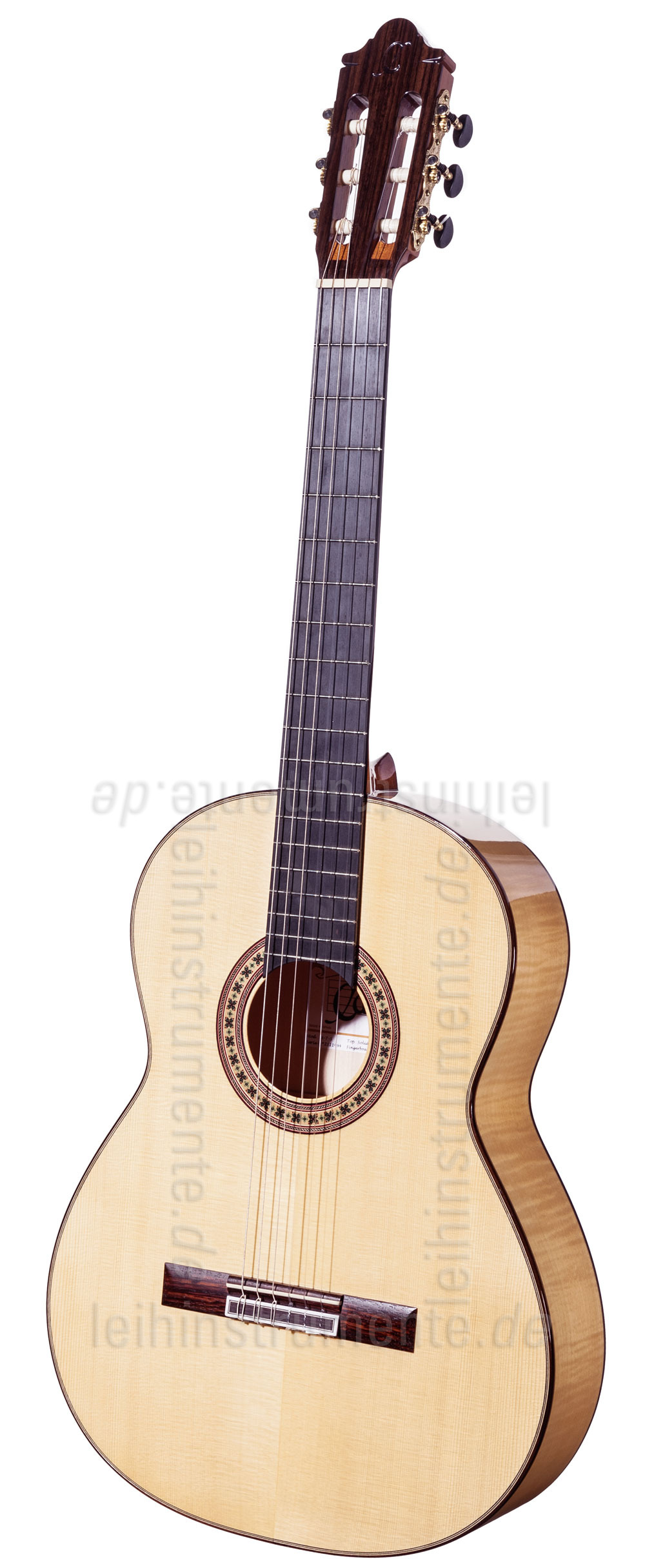 zur Artikelbeschreibung / Preis Spanische Flamencogitarre CAMPS M7-S (blanca) - massive Fichtendecke