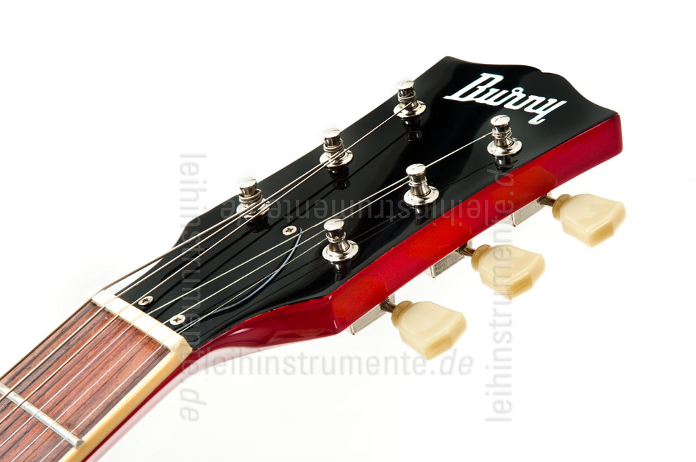 zur Artikelbeschreibung / Preis Halbresonanz Jazz-Gitarre BURNY RSA-75-CR CHERRY RED + original Koffer