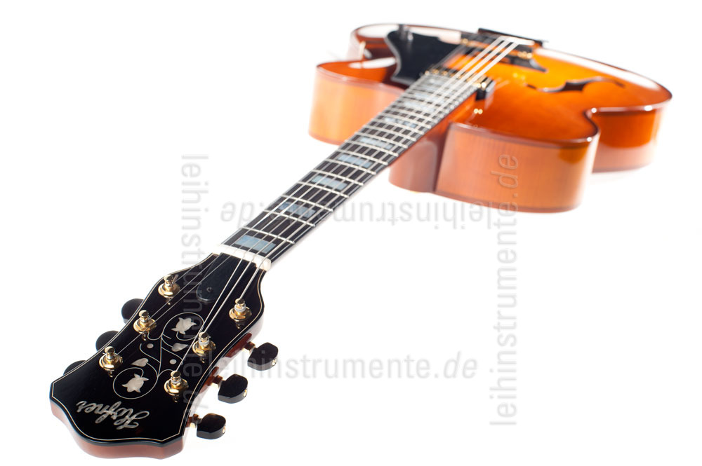 zur Artikelbeschreibung / Preis Vollresonanz Jazz-Gitarre HÖFNER CHANCELLOR HC-V-0 Gold Label + Koffer - Schellack - vollmassiv