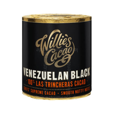 zur Artikelbeschreibung / Preis Willie`s Kakao 100% - VENEZUELAN BLACK - LAS TRINCHERAS -180g Block zum Raspeln
