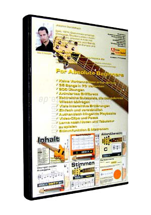 zur Artikelbeschreibung / Preis E-Gitarrenanfängerkurs TAKE YOUR TEACHER HOME - For Absolute Beginners - PC CD-ROM