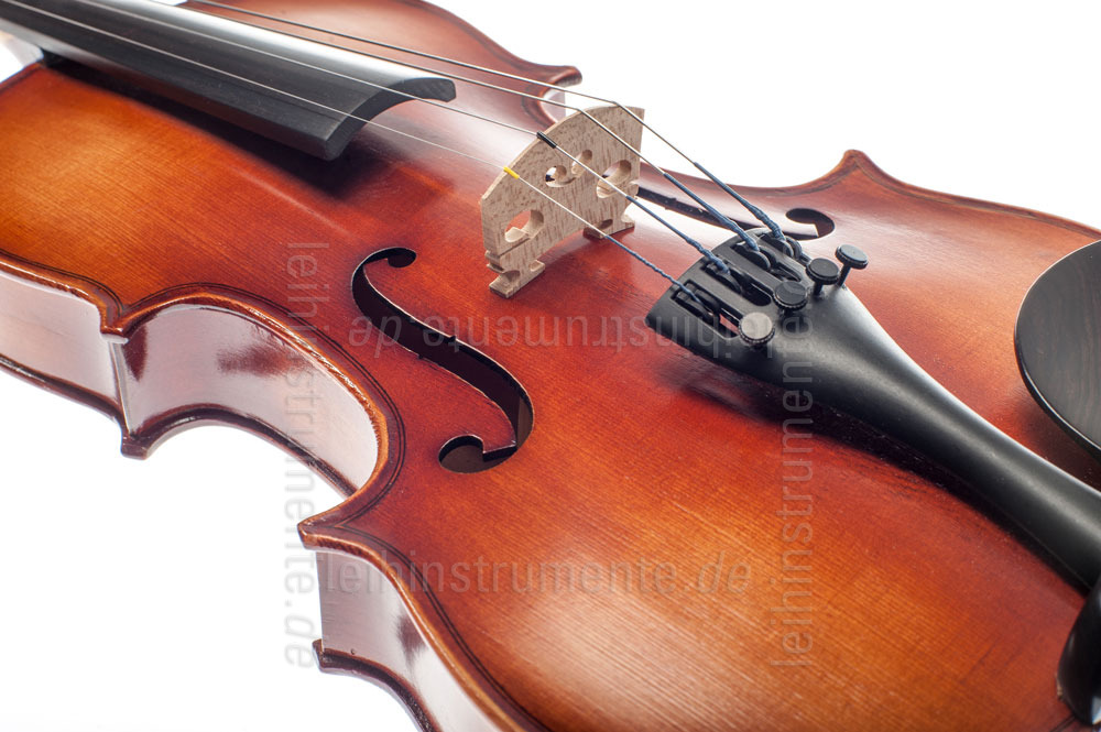 zur Artikelbeschreibung / Preis 4/4 Linkshänder Geige - GASPARINI MODELL PRIMO - Komplettset - vollmassiv + Schulterkissen