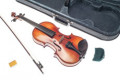 4/4 Linkshänder Geige - GASPARINI MODELL PRIMO - Komplettset - vollmassiv + Schulterkissen